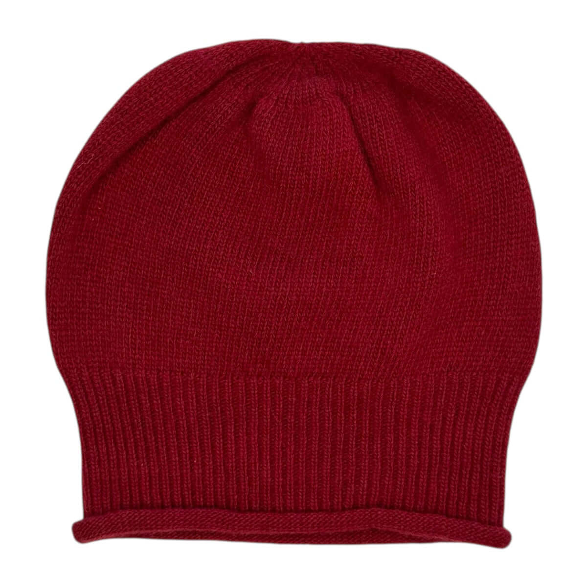 CUFFIA RASATA 100 LANA MERINO AMARANTO