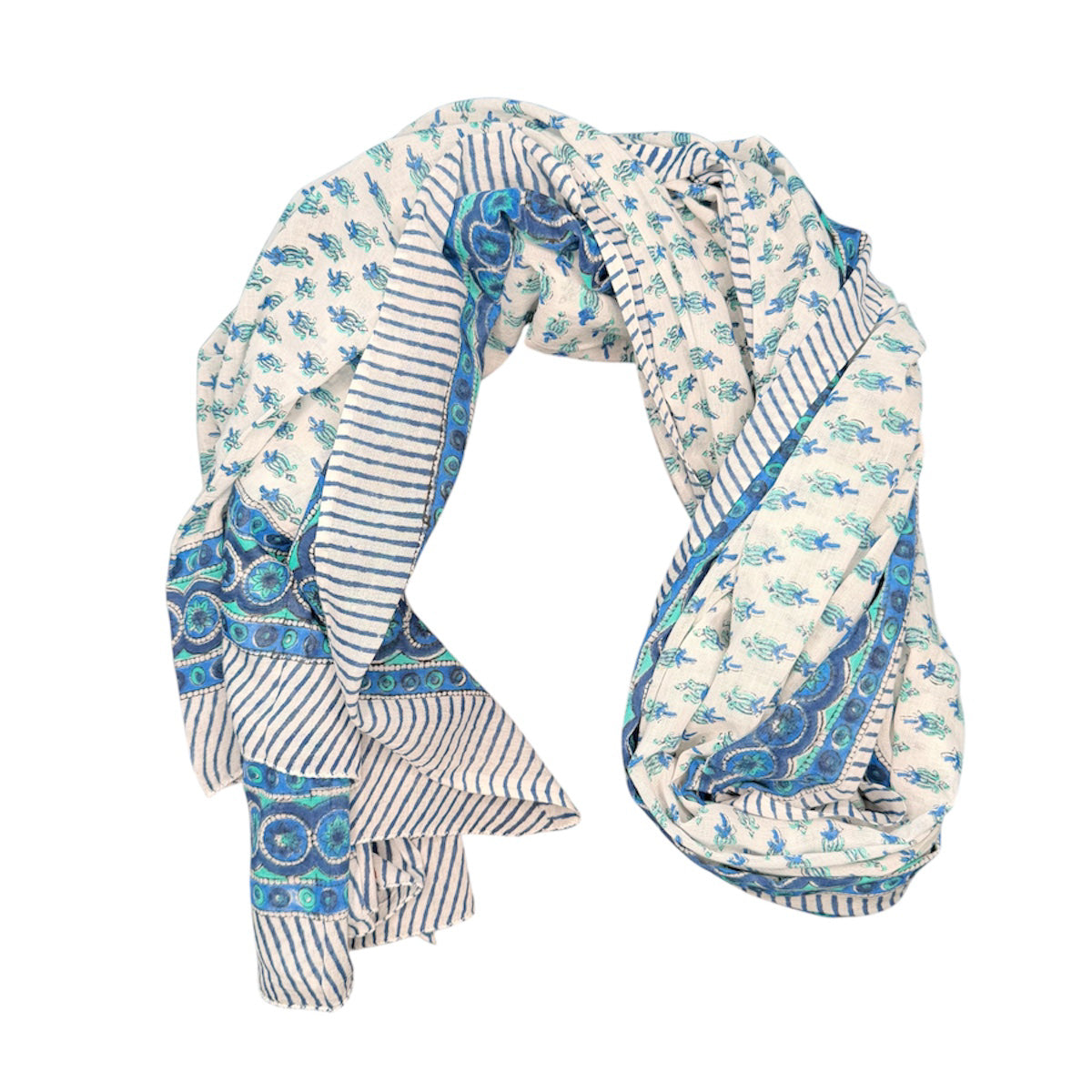 TELO PAREO FANTASIA AZZURRO RIGHE