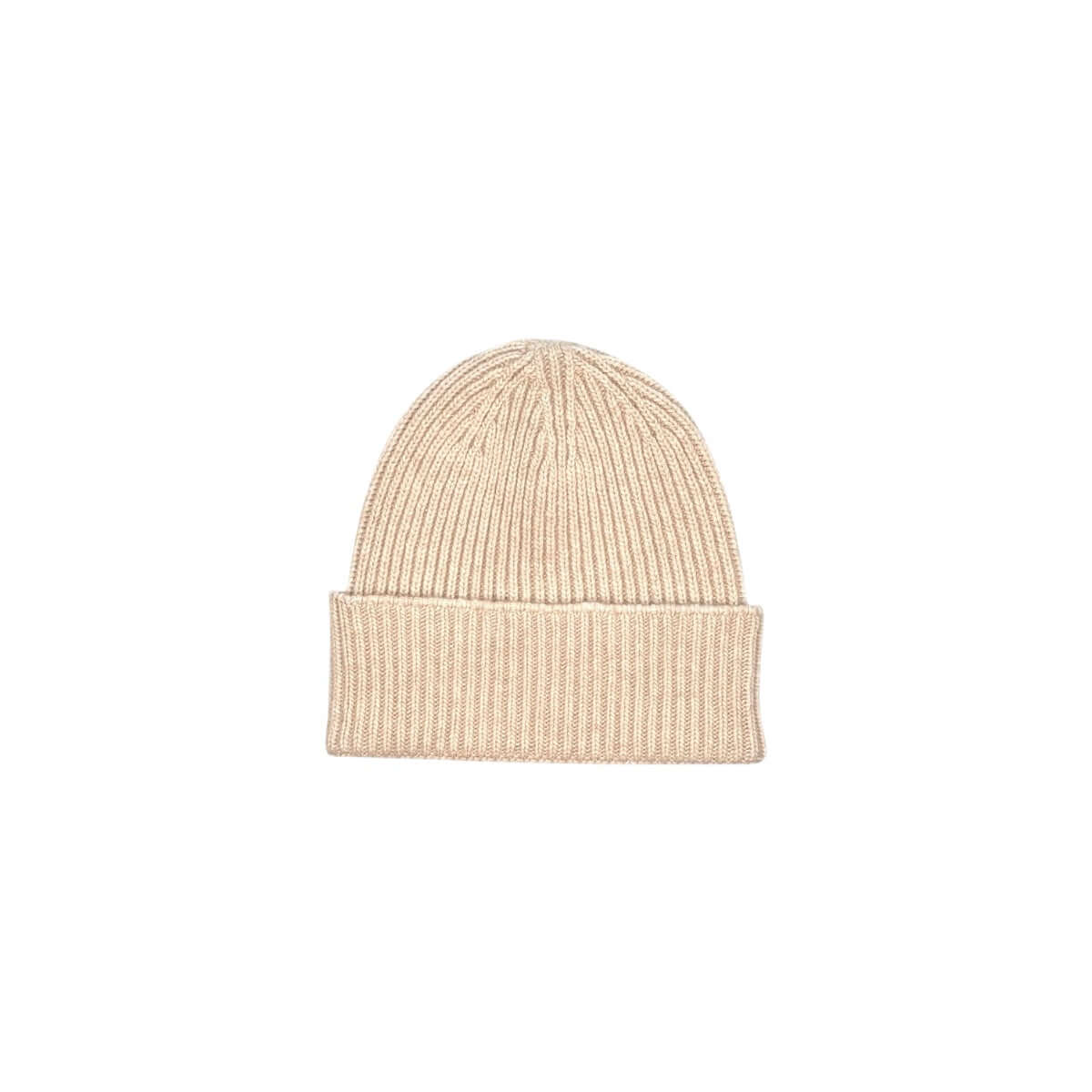 CUFFIA COSTE CON RISVOLTO ALTO BAMBINO BEIGE