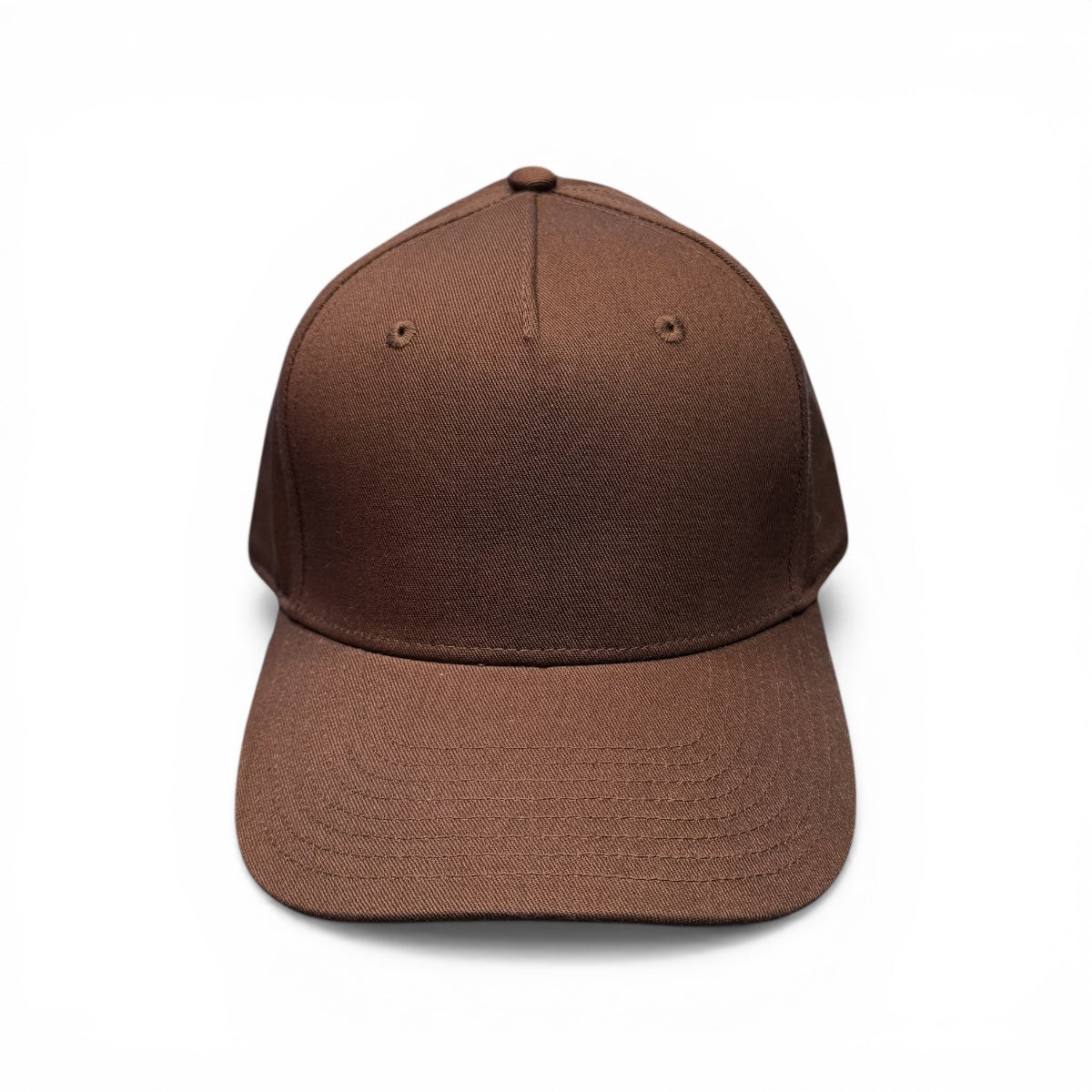 Cappello 5 pannelli marrone fronte