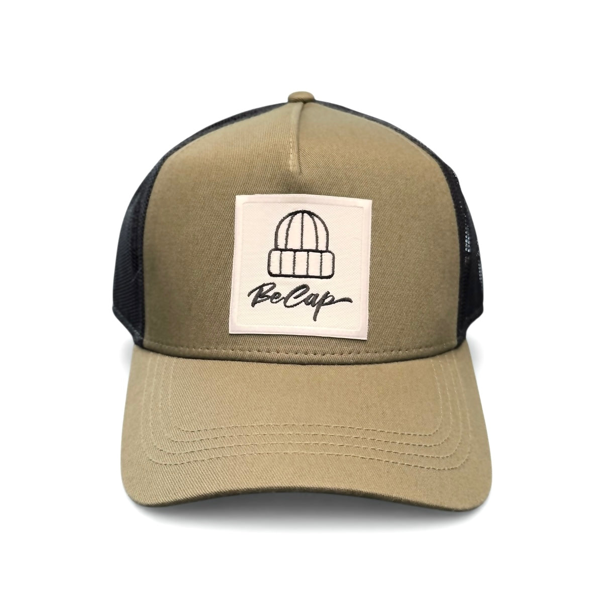 Cappello rapper logo becap oliva nero
