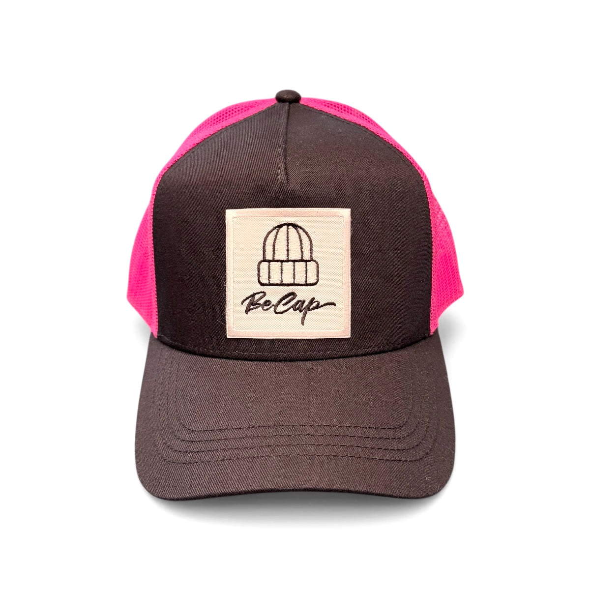 Cappello rapper nero rosa fluo