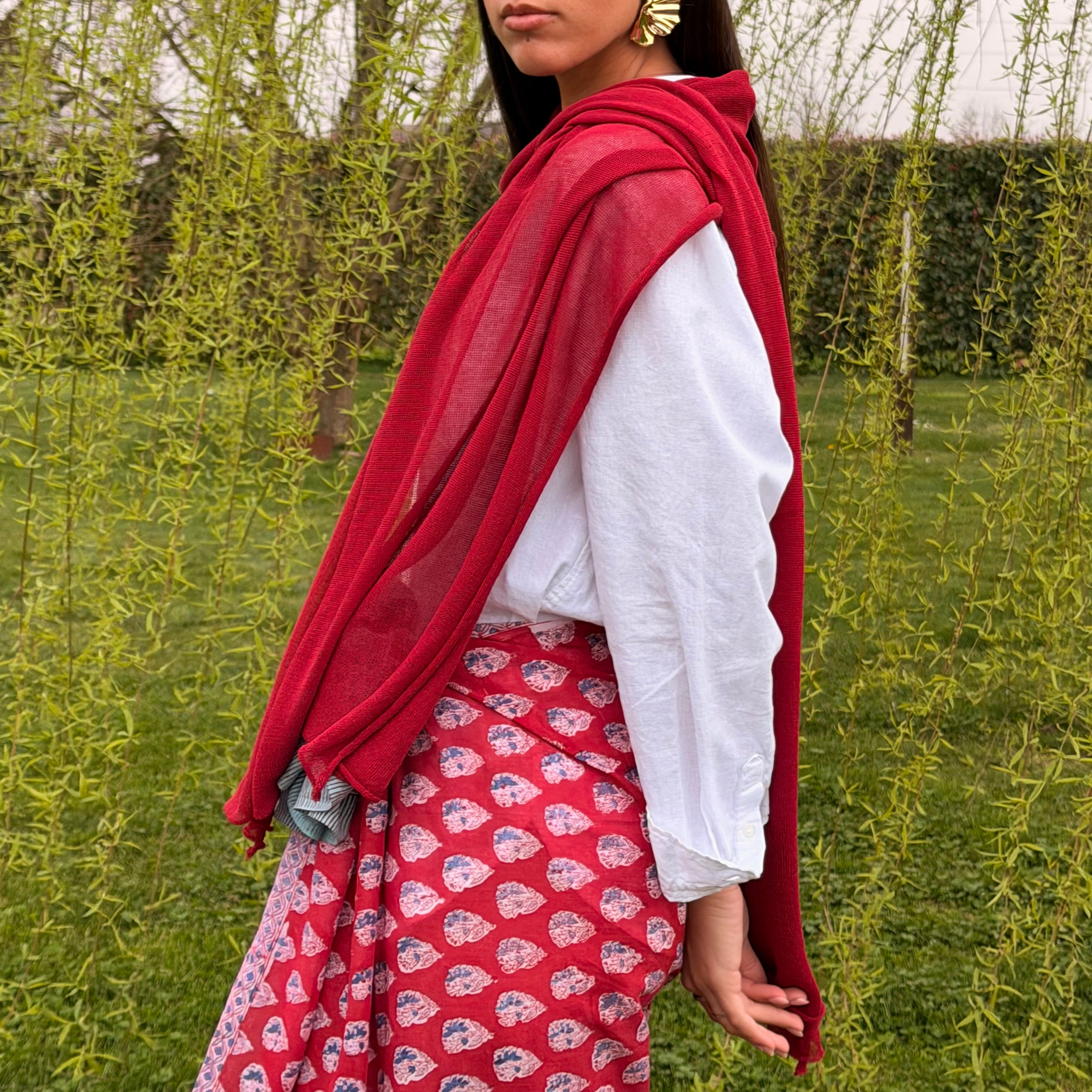 SCIARPA CREPE COTONE OTTICO