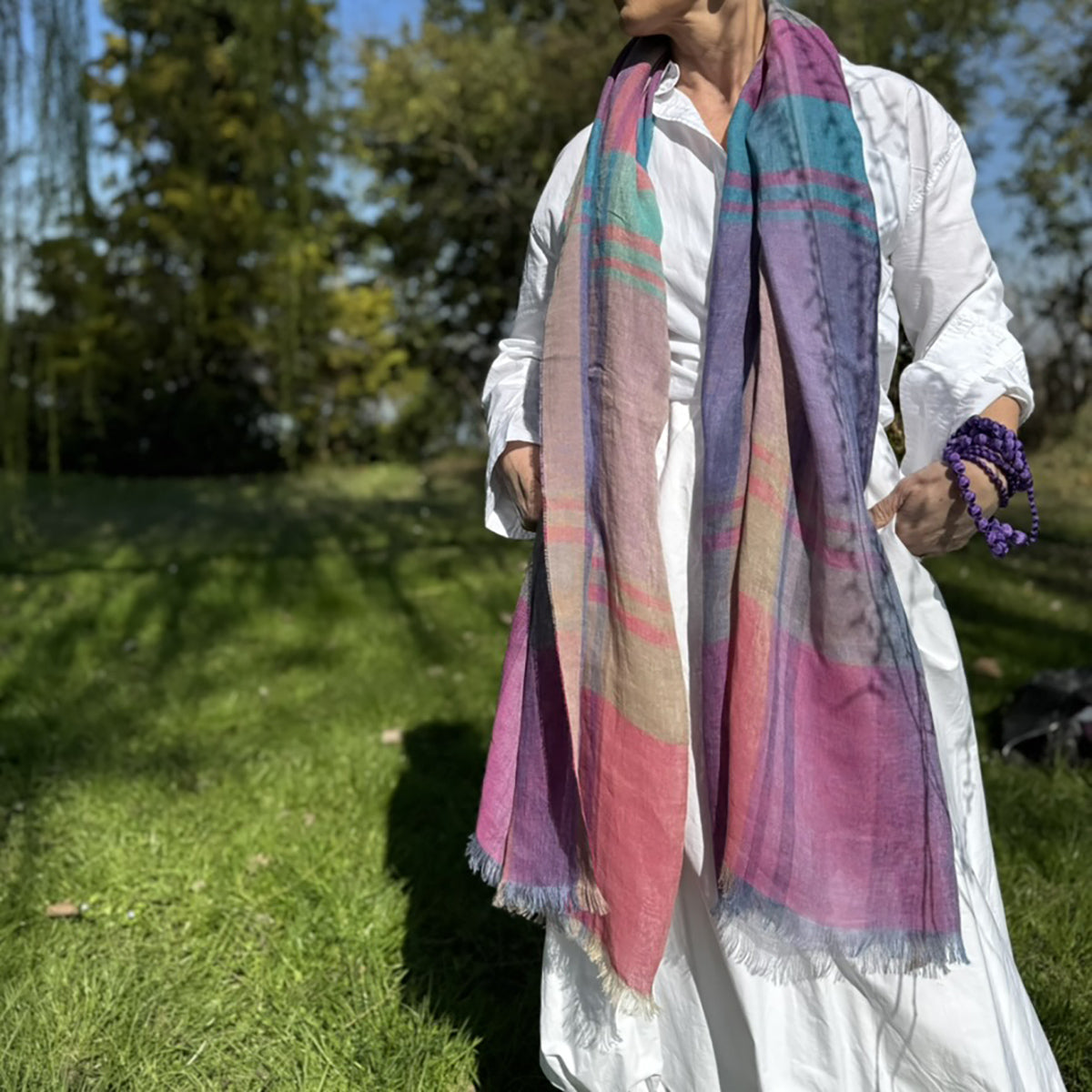 Stola Goccia Celeste - Rosa