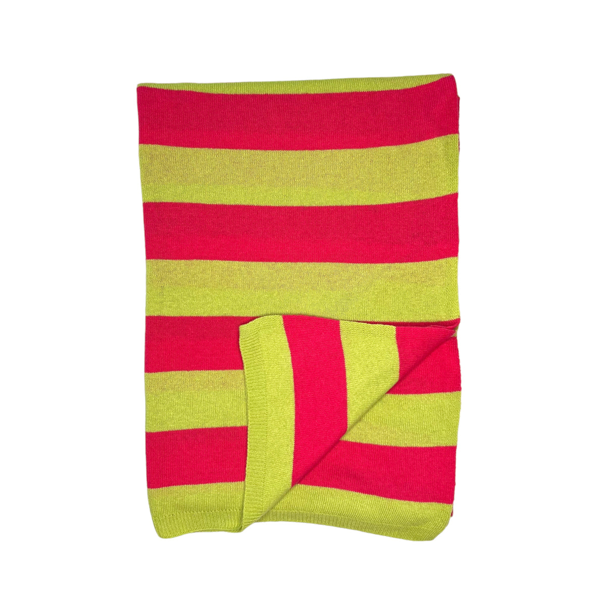 STOLA RIGHE LIME-FUCSIA