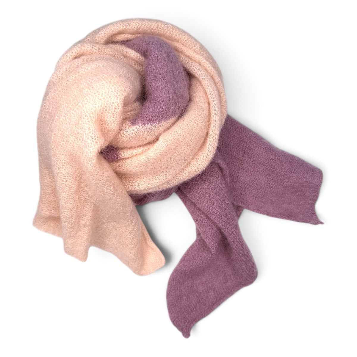 SCIARPA MAXI MOHAIR RIGA MALVA - PESCA CHIARO