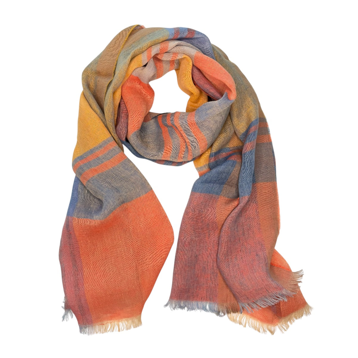 Stola Goccia Arancio -Blu