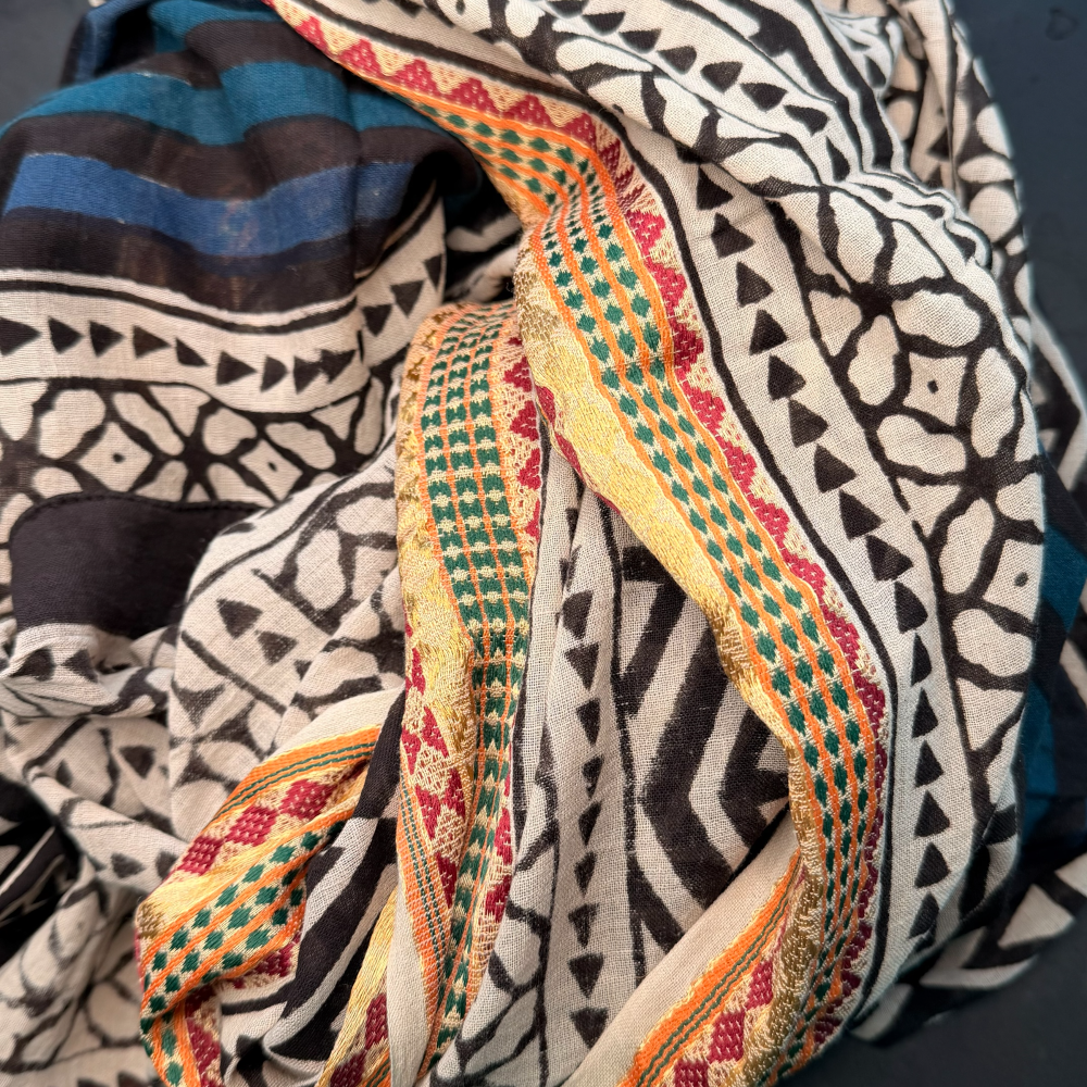 TELO PAREO FANTASIA ETNICO BLU