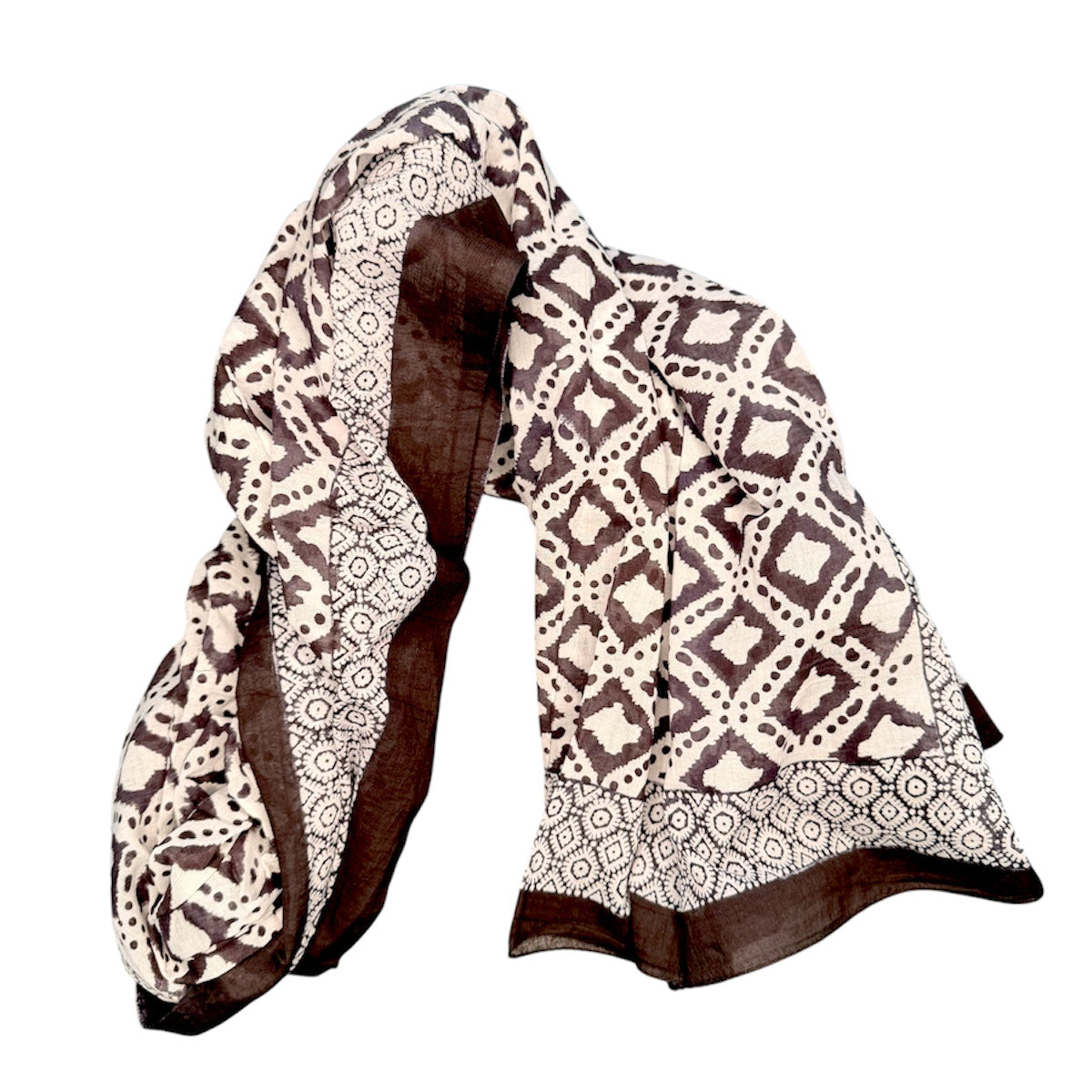 TELO PAREO FANTASIA ROMBI NERO