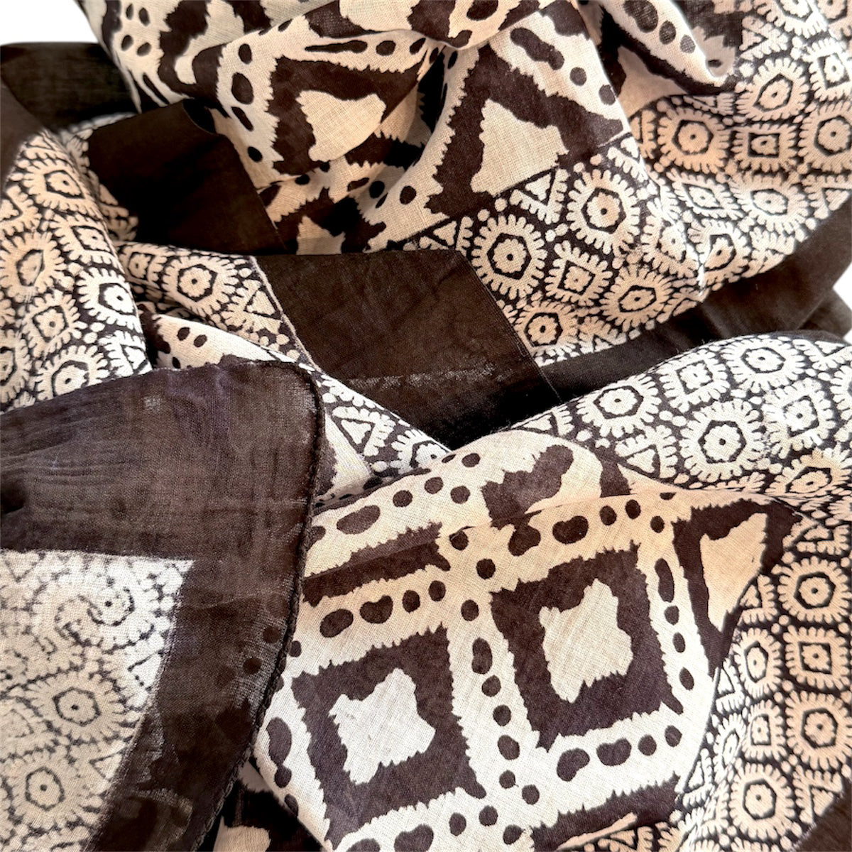 TELO PAREO FANTASIA ROMBI NERO