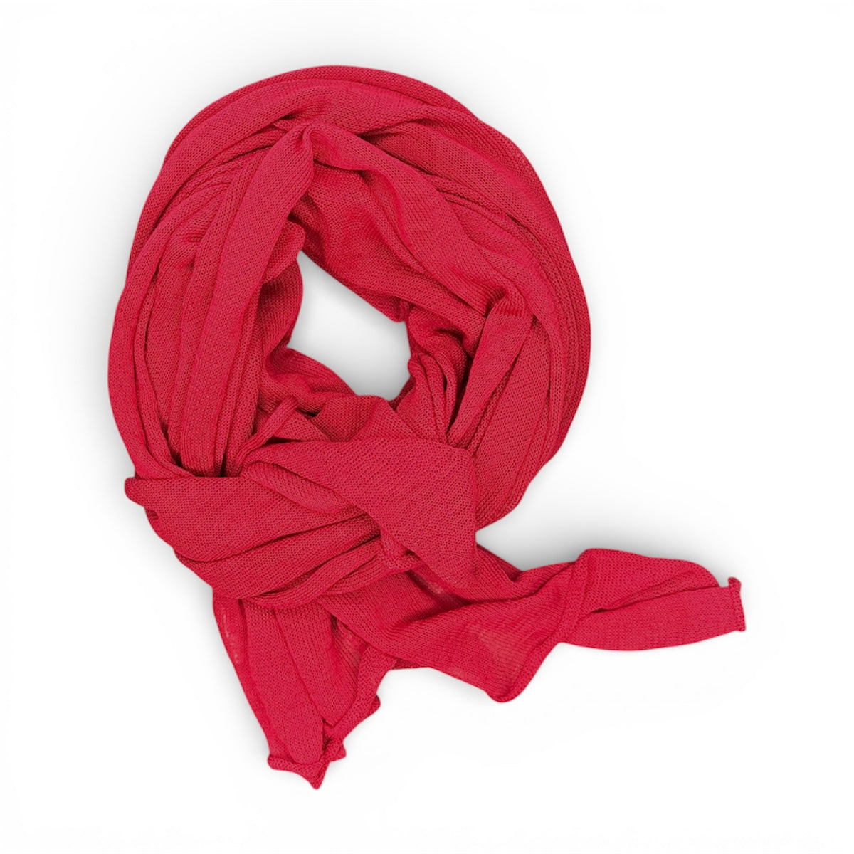 SCIARPA CREPE COTONE ROSSO PROFONDO