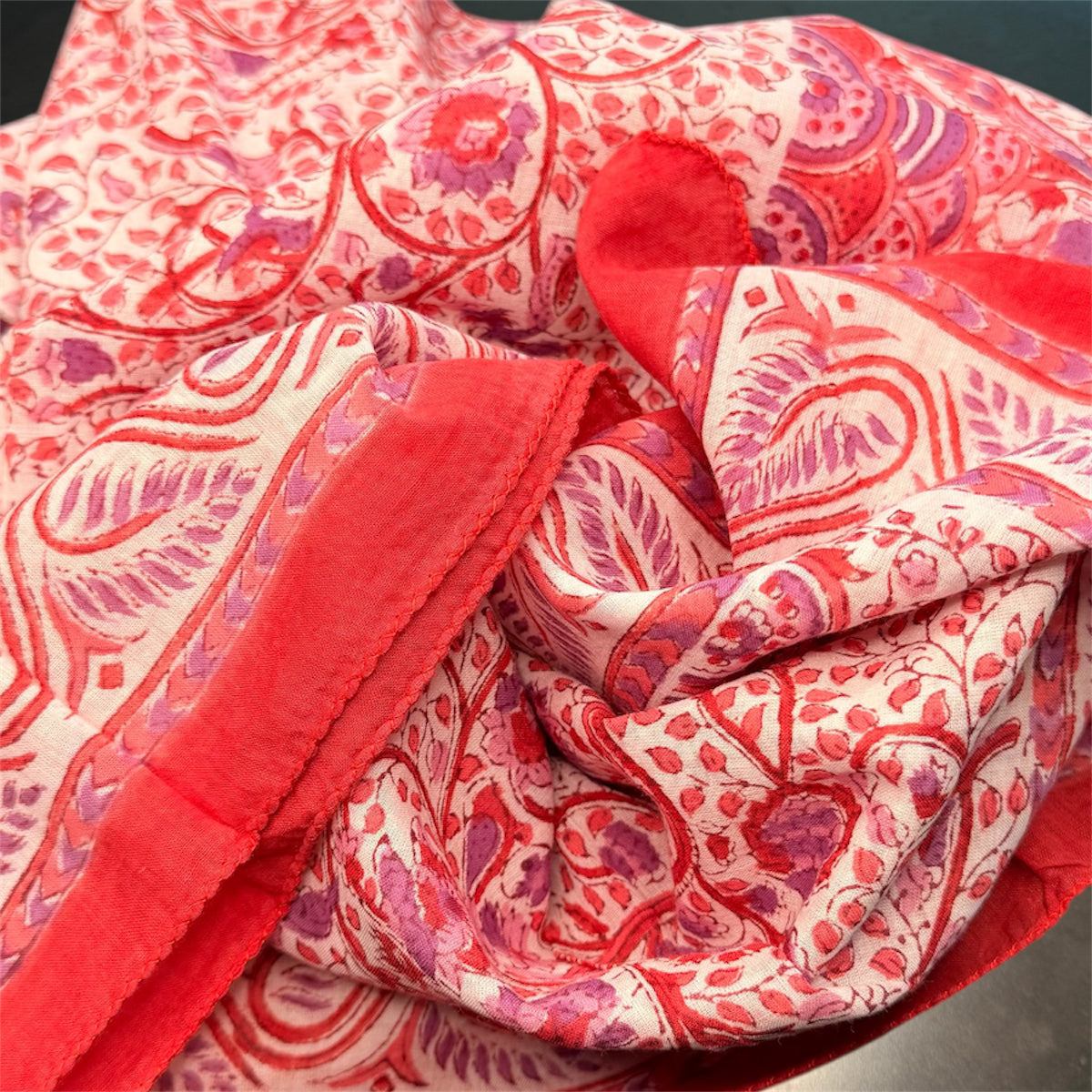 TELO PAREO FANTASIA ROSSO ROSA