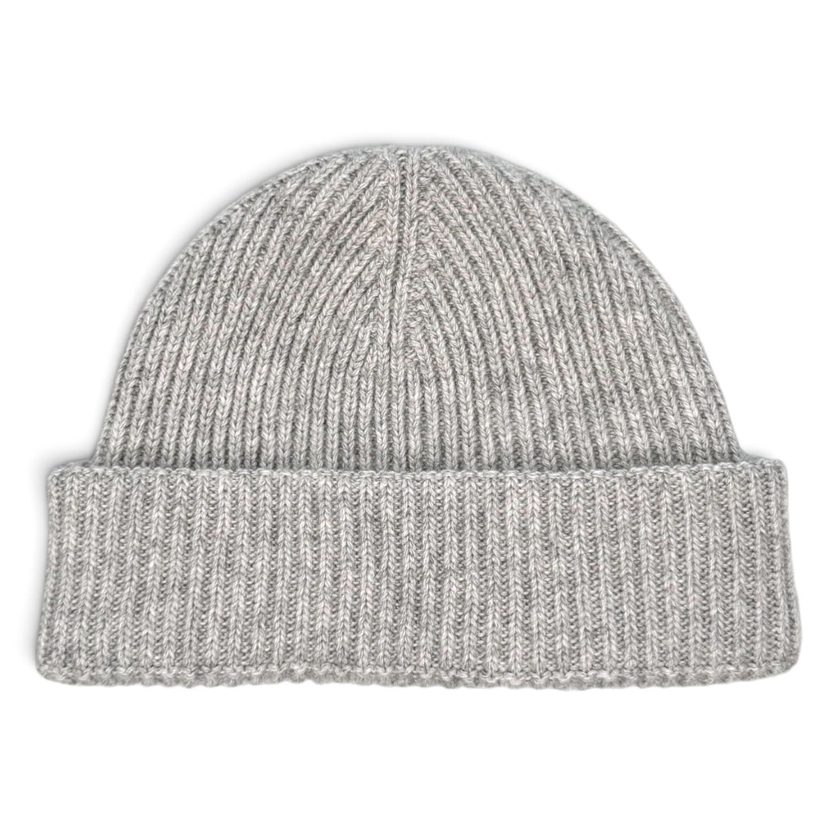 CUFFIA DOPPIO RISVOLTO FISHERMAN GRIGIO PERLA MELANGE