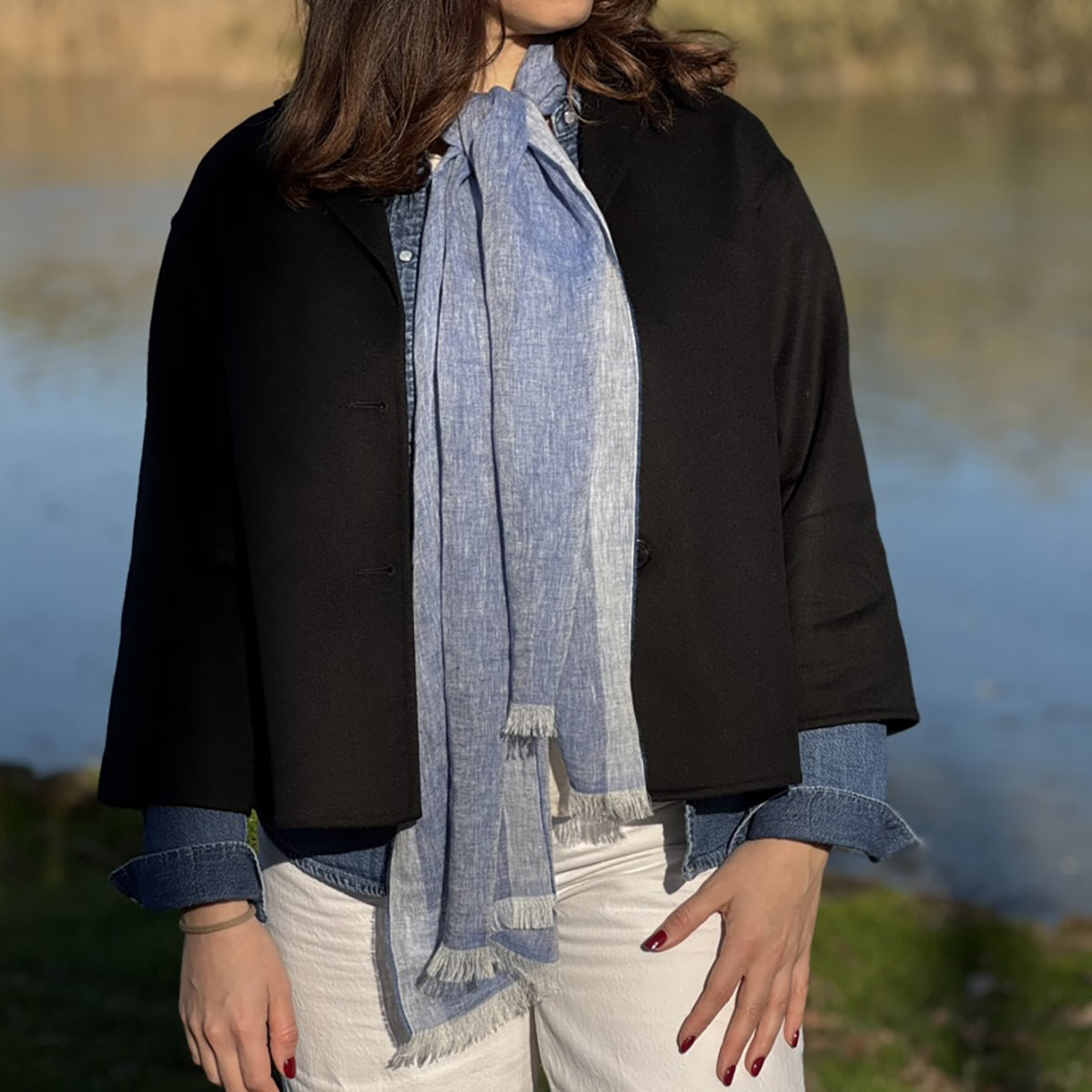 SCIARPA RIFLESSI FUMO