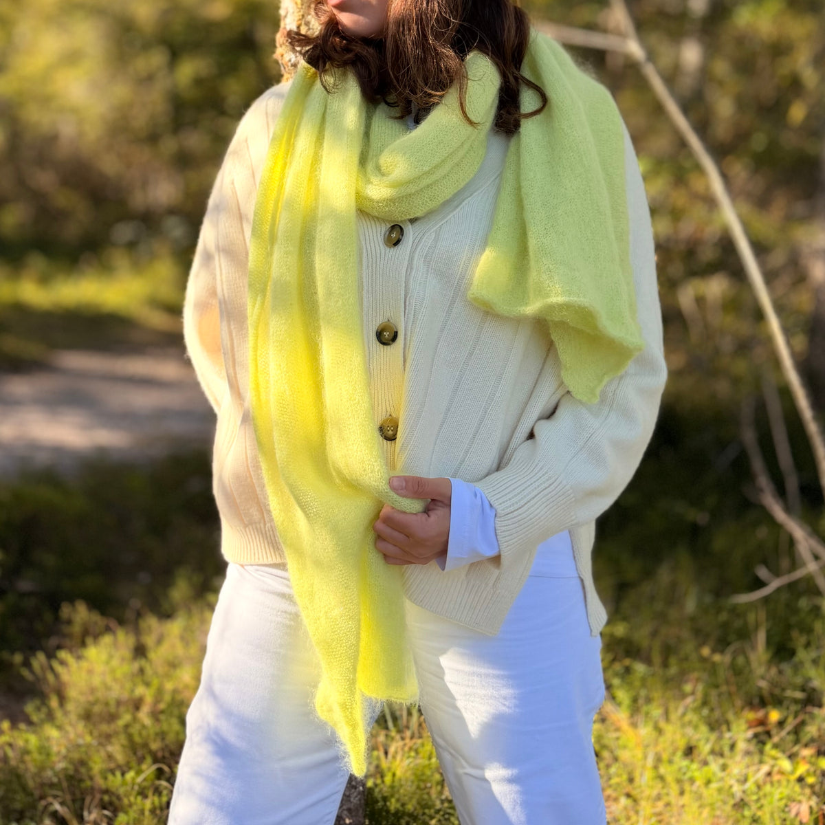 SCIARPA MAXI MOHAIR LIME