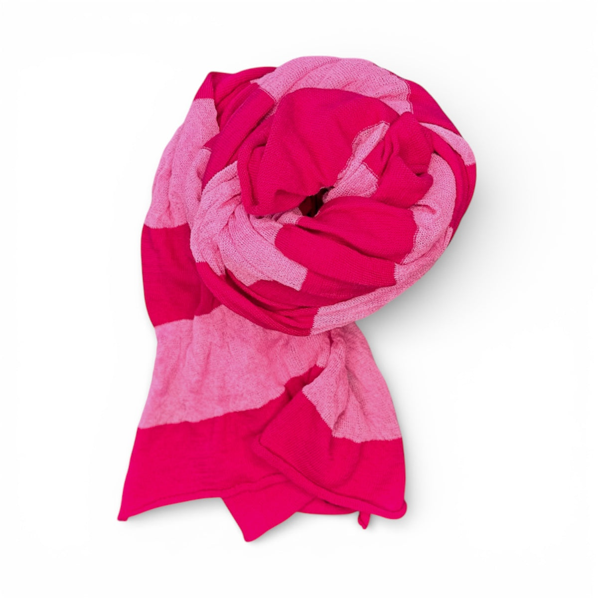 STOLA RIGA COTONE-STEEL LAMPONE ROSA