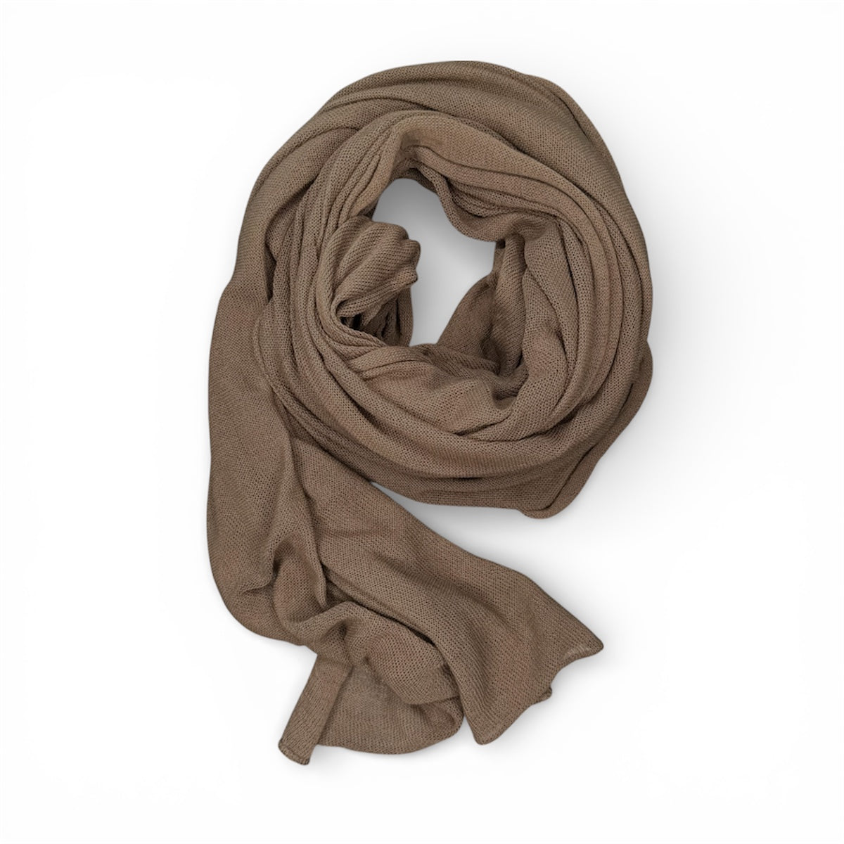 SCIARPA CREPE COTONE MARRONE