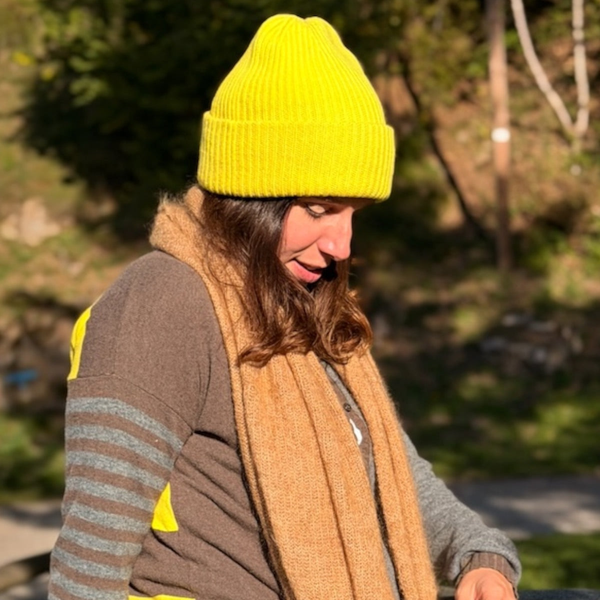 CUFFIA OVER 100% LANA MERINO ARNICA