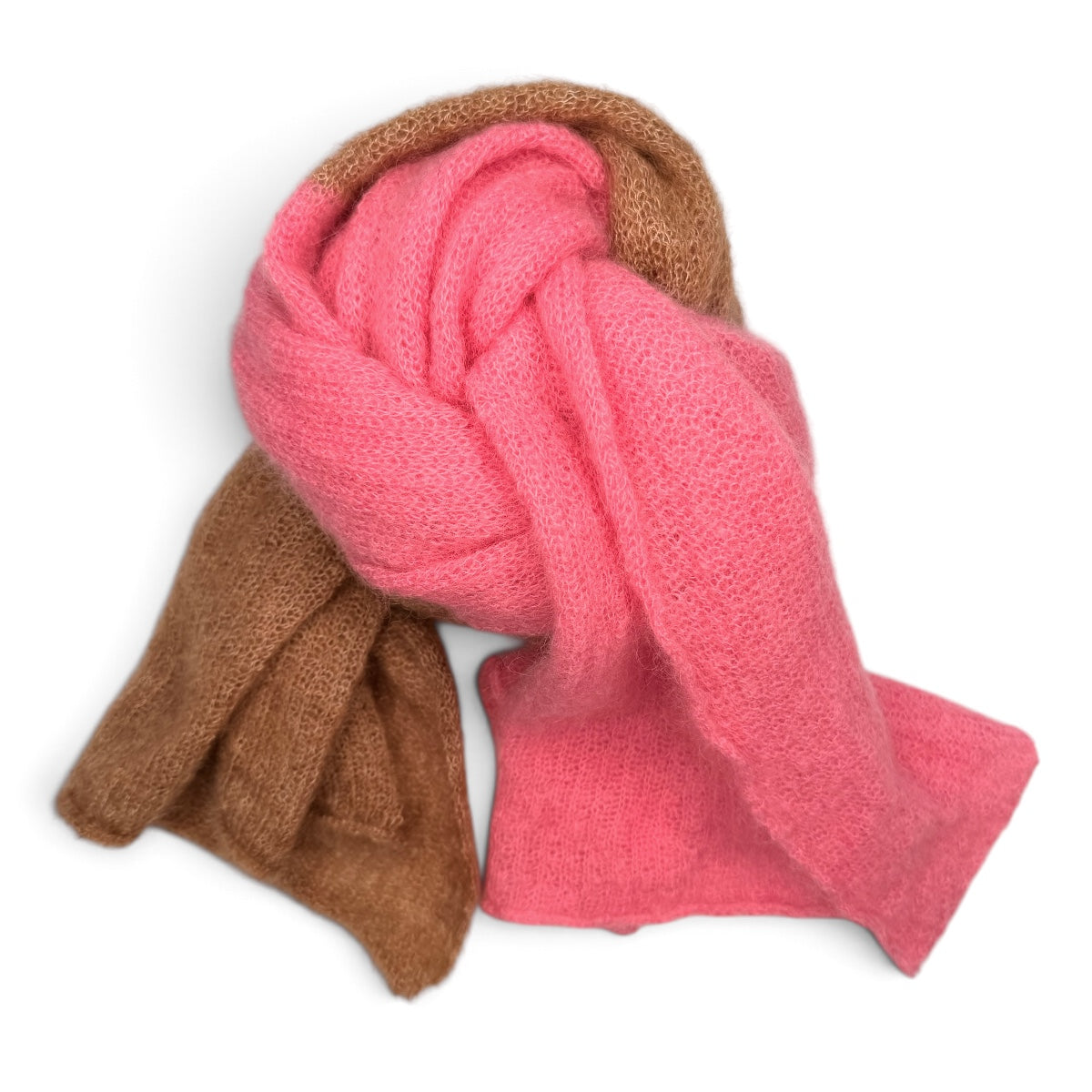 SCIARPA MAXI MOHAIR RIGA ROSA ALPINA - CARAMELLO MELANGE