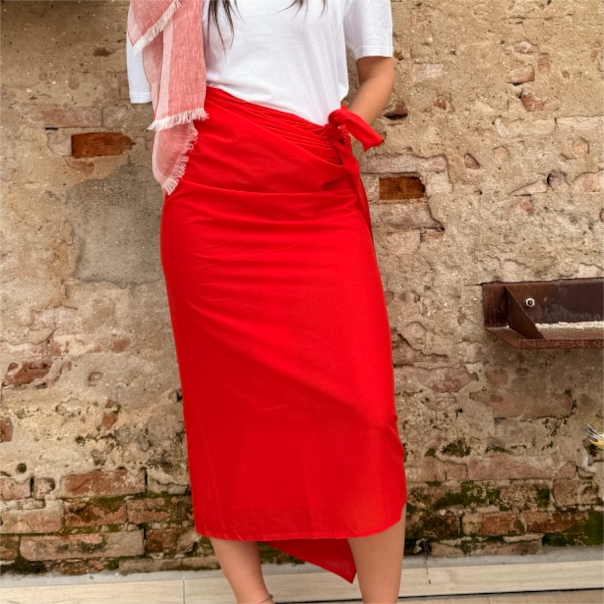 TELO PAREO TINTA UNITA BIANCO