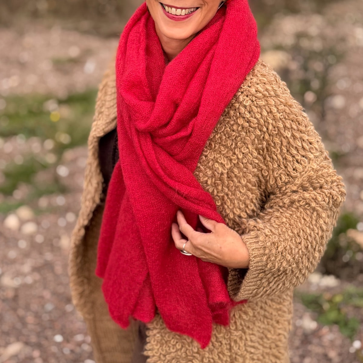 SCIARPA MAXI MOHAIR MALVA