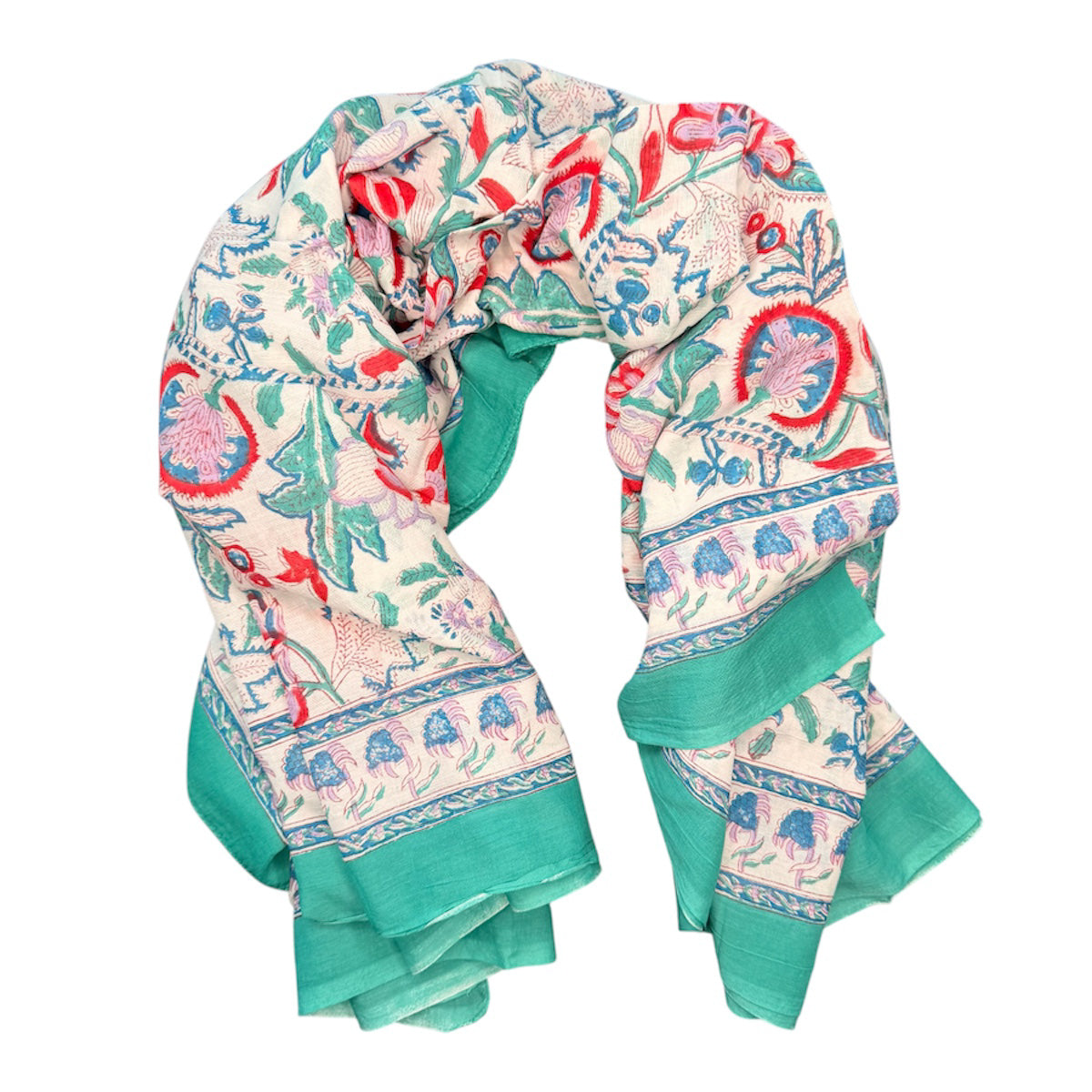 TELO PAREO FANTASIA SMERALDO ROSSO