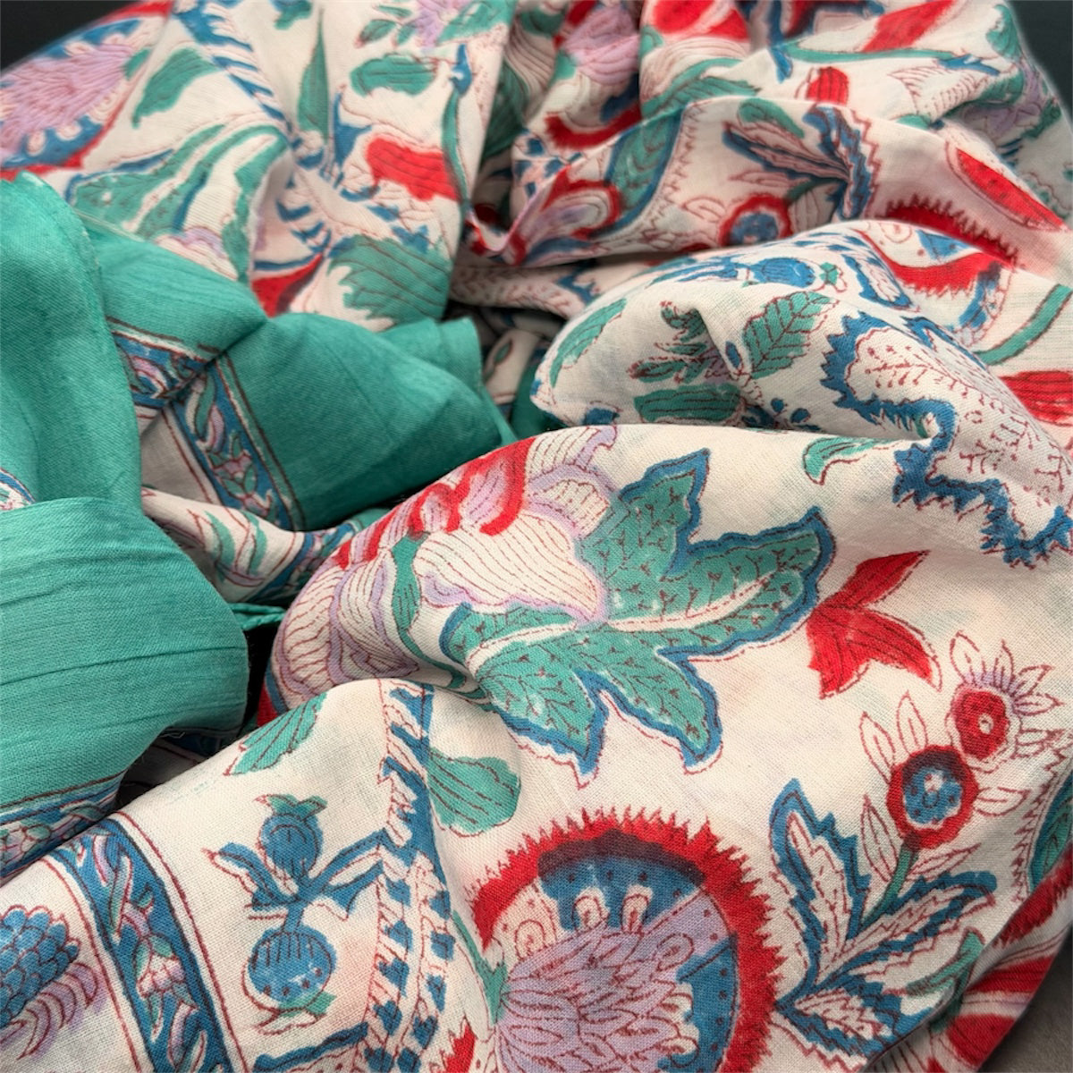 TELO PAREO FANTASIA SMERALDO ROSSO