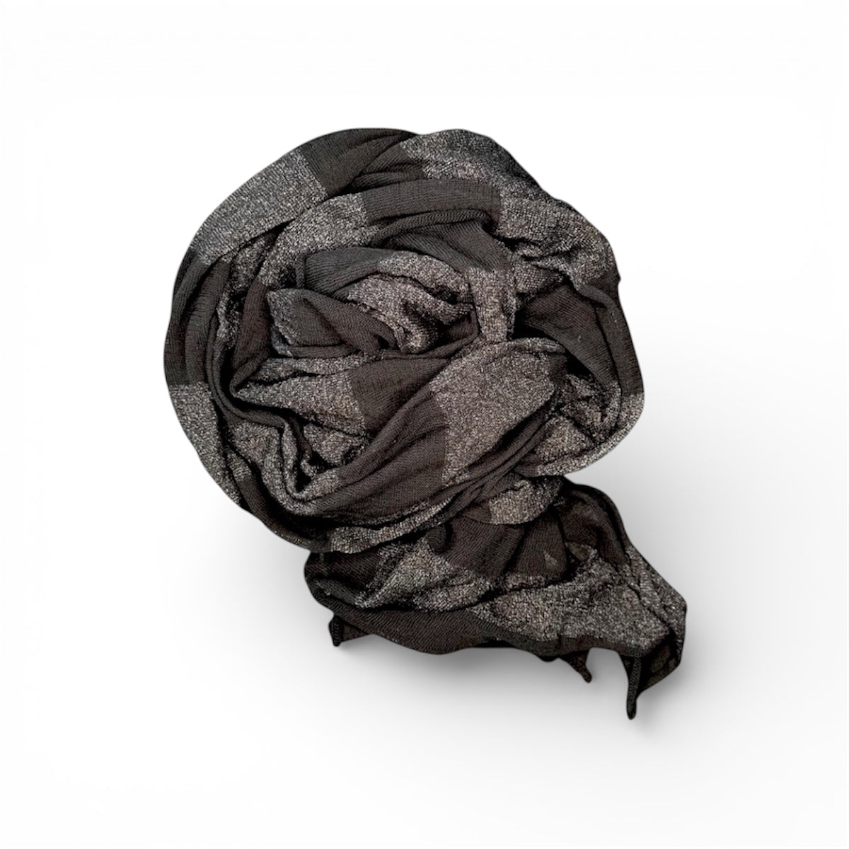 Sciarpa Steel cotone nero dettaglio